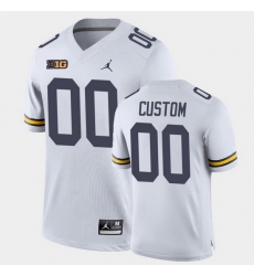 Men Women Youth Toddler Michigan Wolverines Custom College Football White Away Game Jersey