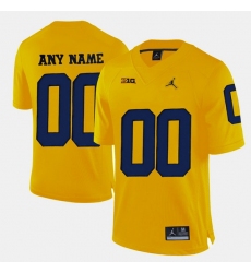 Men Women Youth Toddler Michigan Wolverines Custom College Limited Football Yellow Jersey