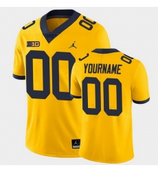Men Women Youth Toddler Michigan Wolverines Custom Game Yellow College Football Jersey