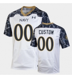 Men Women Youth Toddler Navy MidshipMen Women Youth Toddler Custom Special Game White Football Jersey