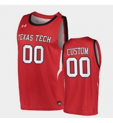 Men Women Youth Toddler Texas Tech Red Raiders Custom Alternate Red Basketball 2020 21 Jersey
