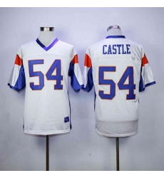 Men 54 CASTLE Blue Mountain State Goats Movie Football Jersey white