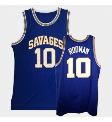 Men Dennis Rodman College Basketball Blue Jersey