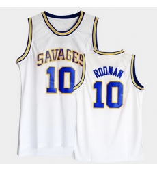 Men Dennis Rodman College Basketball White Jersey