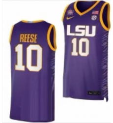 Men LSU Tigers Reese Purple Stitched NCAA Jersey