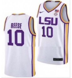Men LSU Tigers Reese White Stitched NCAA Jersey