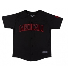 Men Mexicali Jersey Black Blank Stitched Baseball Jersey
