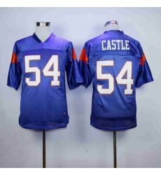Mens 54 CASTLE Blue Mountain State Goats Movie Football Jersey blue