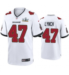Men John Lynch Buccaneers White Super Bowl Lv Game Jersey