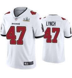 Men John Lynch Buccaneers White Super Bowl Lv Vapor Limited Jersey