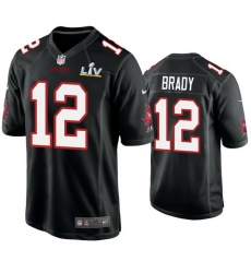 Men Tom Brady Buccaneers Black Super Bowl Lv Game Fashion Jersey