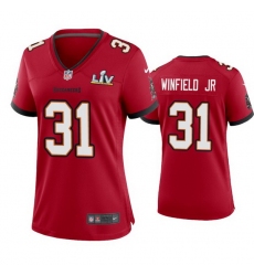 Women Antoine Winfield Jr. Buccaneers Red Super Bowl Lv Game Jersey