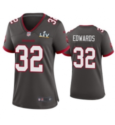 Women Mike Edwards Buccaneers Pewter Super Bowl Lv Game Jersey
