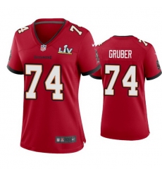 Women Paul Gruber Buccaneers Red Super Bowl Lv Game Jersey