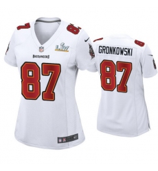 Women Rob Gronkowski Buccaneers White Super Bowl Lv Game Fashion Jersey