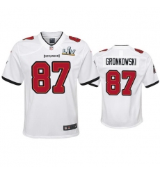 Youth Rob Gronkowski Buccaneers White Super Bowl Lv Game Jersey