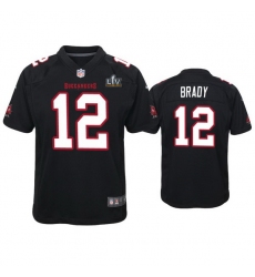 Youth Tom Brady Buccaneers Black Super Bowl Lv Game Fashion Jersey