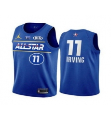 Men 2021 All Star 11 Kyrie Irving Blue Eastern Conference Stitched NBA Jersey