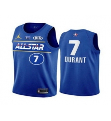 Men 2021 All Star 7 Kevin Durant Blue Eastern Conference Stitched NBA Jersey