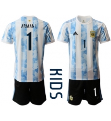 Kids Argentina Short Soccer Jerseys 024