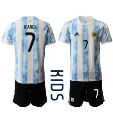 Kids Argentina Short Soccer Jerseys 025