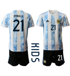 Kids Argentina Short Soccer Jerseys 033