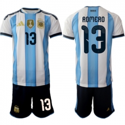 Argentina 2026 FIFA World Cup Soccer Jersey White #13 ROMERO