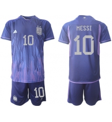 Men FIFA 2022 Argentina Lionel Messi Soccer Jersey 014