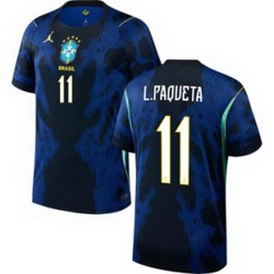 Youth 11 Brazil National Team Lucas Paqueta 2026 Home Jersey 2