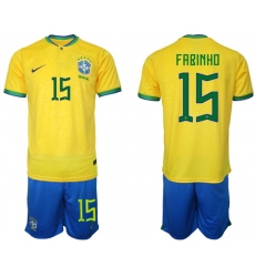 Men FIFA 2022 Brazil Soccer Jersey 019