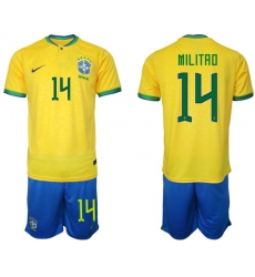 Men FIFA 2022 Brazil Soccer Jersey 020