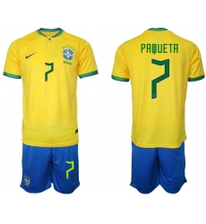 Men FIFA 2022 Brazil Soccer Jersey 029
