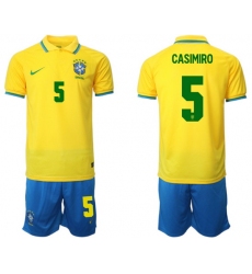 Men FIFA 2022 Brazil Soccer Jersey 072