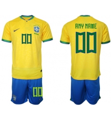 Men FIFA 2022 Brazil Soccer Jersey Customized 010