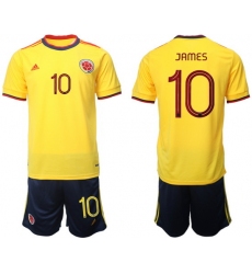 Colombia 2022 World Cup Soccer Jersey #10 JAMES