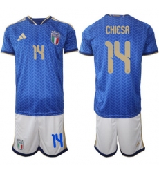 Italy Home Blue Soccer Jersey 0017