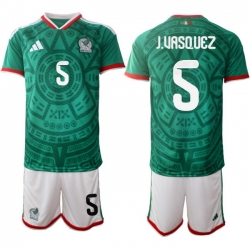 Mexicoa 2026 FIFA World Cup Soccer Jersey Green #5 J.VASQUEZ