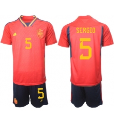Men FIFA 2022 Spain Soccer Jersey 018