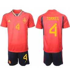 Men FIFA 2022 Spain Soccer Jersey 019