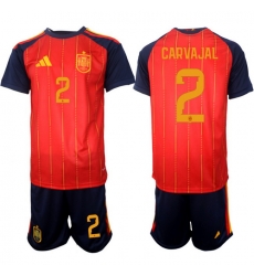 Spain 2026 FIFA World Cup Soccer Jersey Red #2 CARVAJAL Spain 2026 FIFA World Cup Soccer Jersey Red #2 CARVAJAL