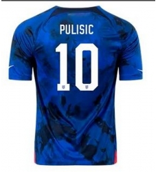 Men US 2022 FIFA Soccer Christian Pulisic Jersey Blue 003