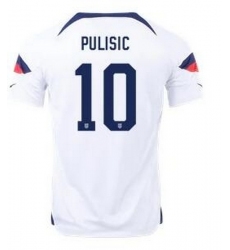 Men US 2022 FIFA Soccer Christian Pulisic Jersey White 017