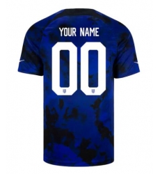 Men US 2022 FIFA Soccer Jersey Blue Customized