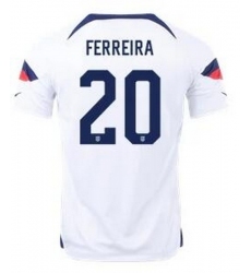 Men US 2022 FIFA Soccer Jersey White 008