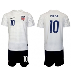 United States 2022 World Cup Soccer Jersey #10 PULISIC