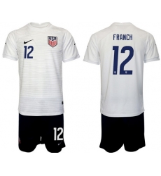 United States 2022 World Cup Soccer Jersey #12 FRANCH