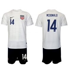 United States 2022 World Cup Soccer Jersey #14 MCDONALD