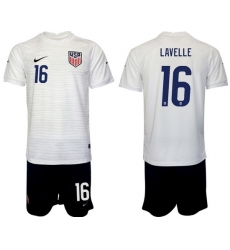 United States 2022 World Cup Soccer Jersey #16 LAVELLE