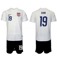 United States 2022 World Cup Soccer Jersey #19 DUNN