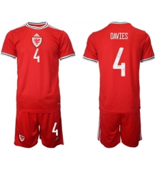 WALES 2022 World Cup Soccer Jersey #4 DAVIES